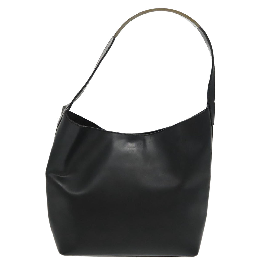 GUCCI Shoulder Bag Leather Black Silver 001 3298 ti2316