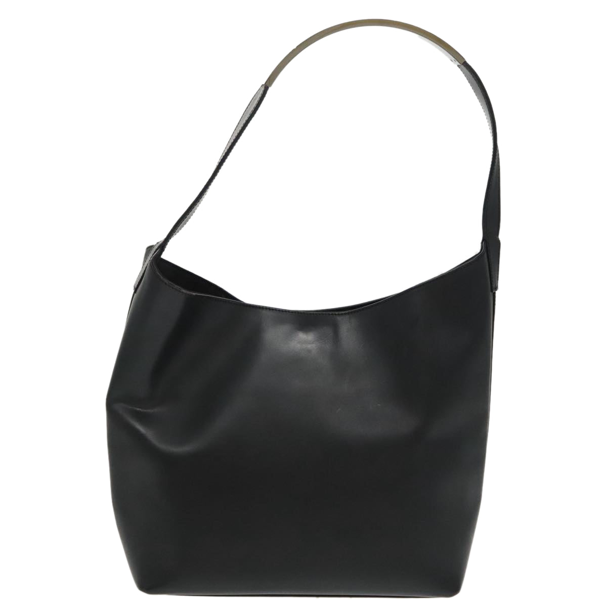 GUCCI Shoulder Bag Leather Black Silver 001 3298 ti2316