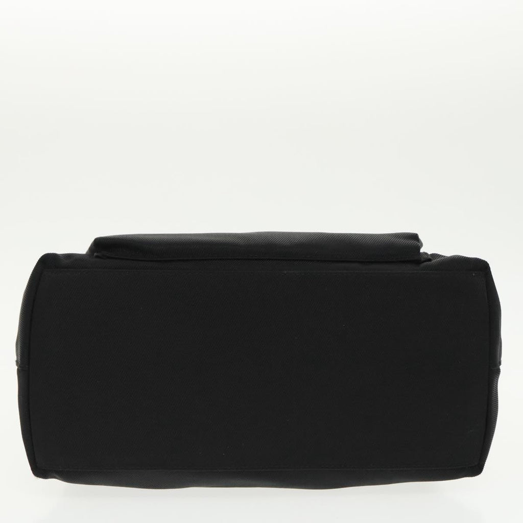 GUCCI Bamboo Hand Bag Nylon Leather 2way Black Silver ti2317
