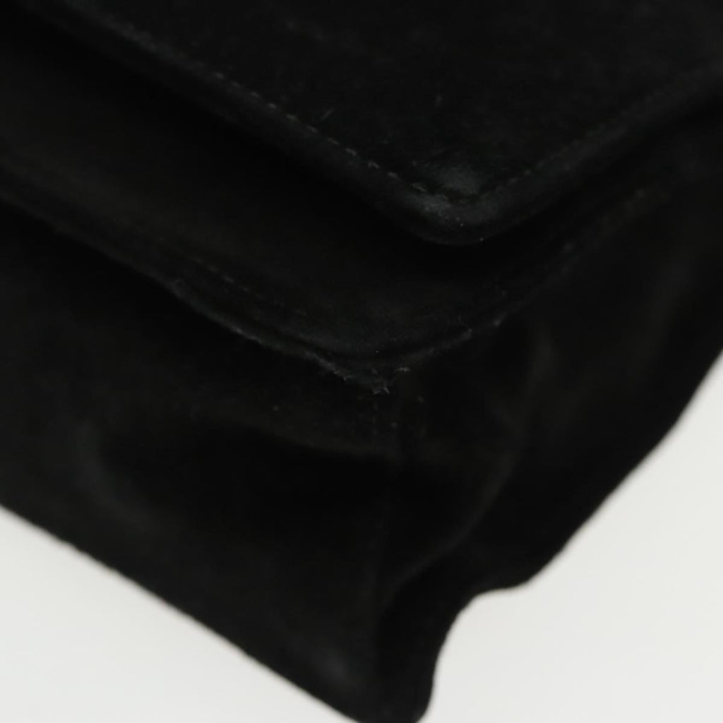 GUCCI Bamboo Shoulder Bag Suede Black 001 3239 ti2332