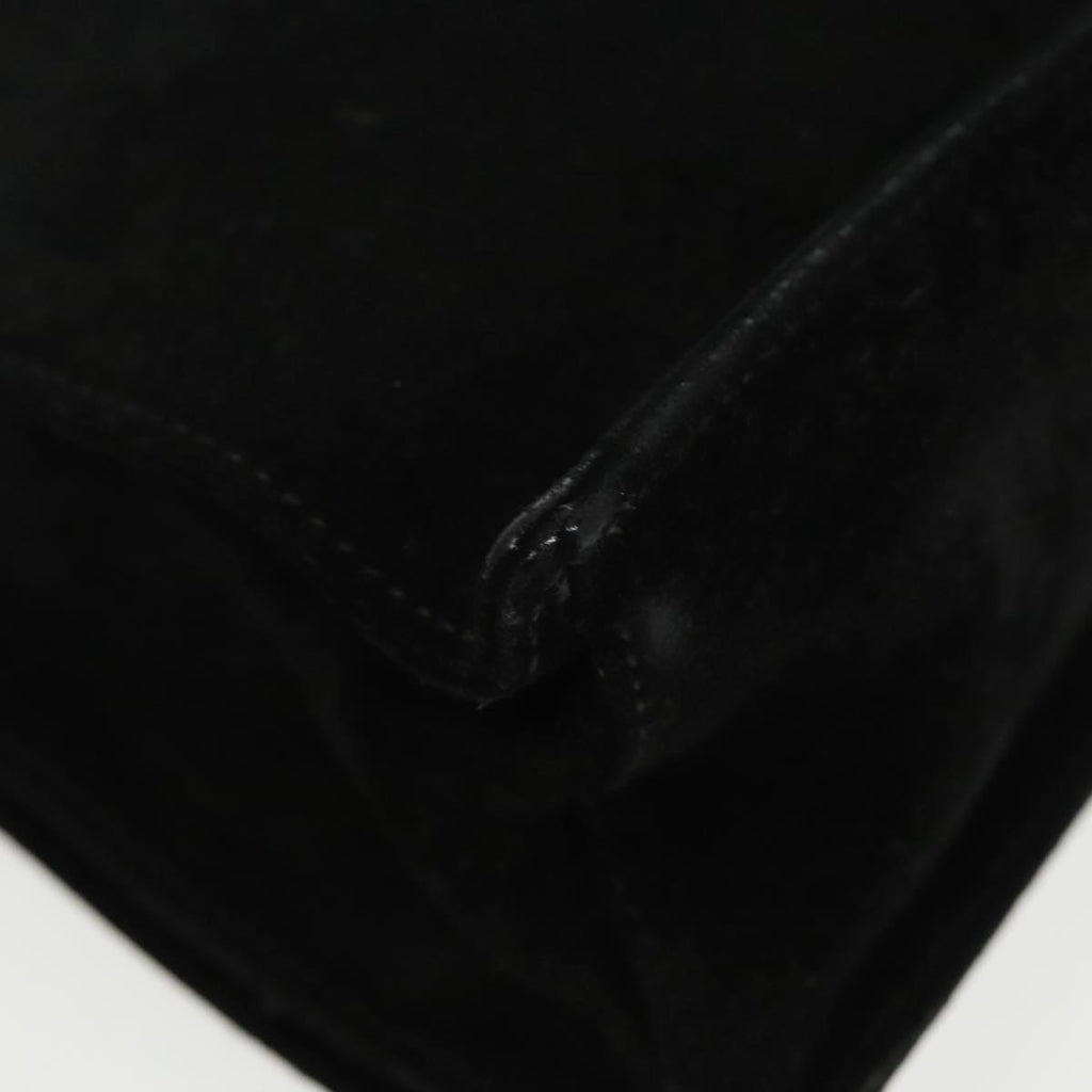 GUCCI Bamboo Shoulder Bag Suede Black 001 3239 ti2332