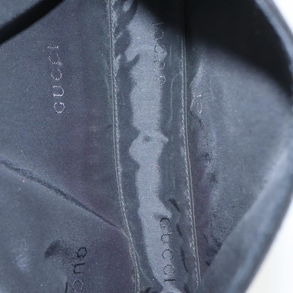GUCCI Bamboo Shoulder Bag Suede Black 001 3239 ti2332
