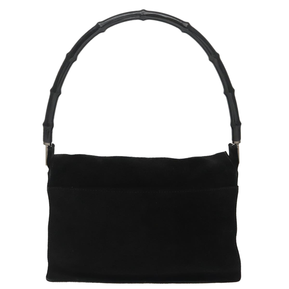 GUCCI Bamboo Shoulder Bag Suede Black 001 3239 ti2332