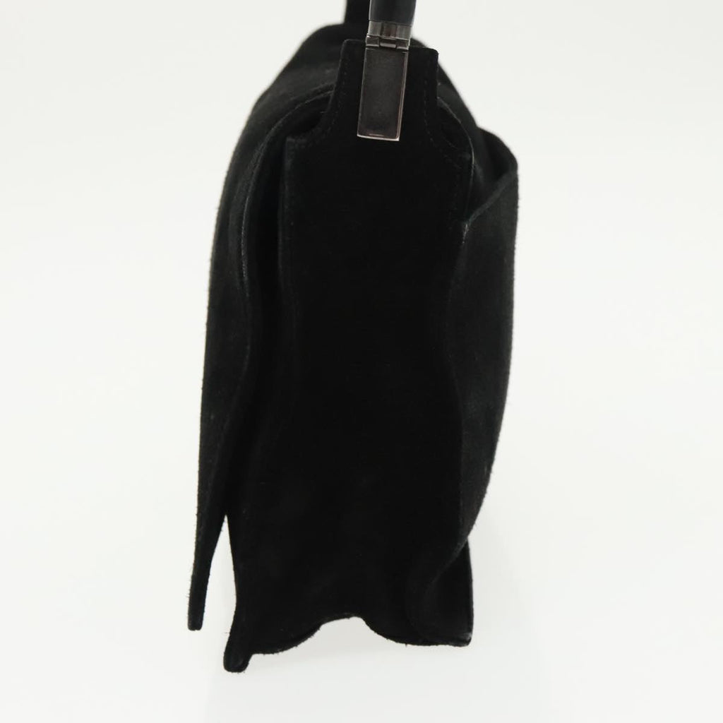 GUCCI Bamboo Shoulder Bag Suede Black 001 3239 ti2332