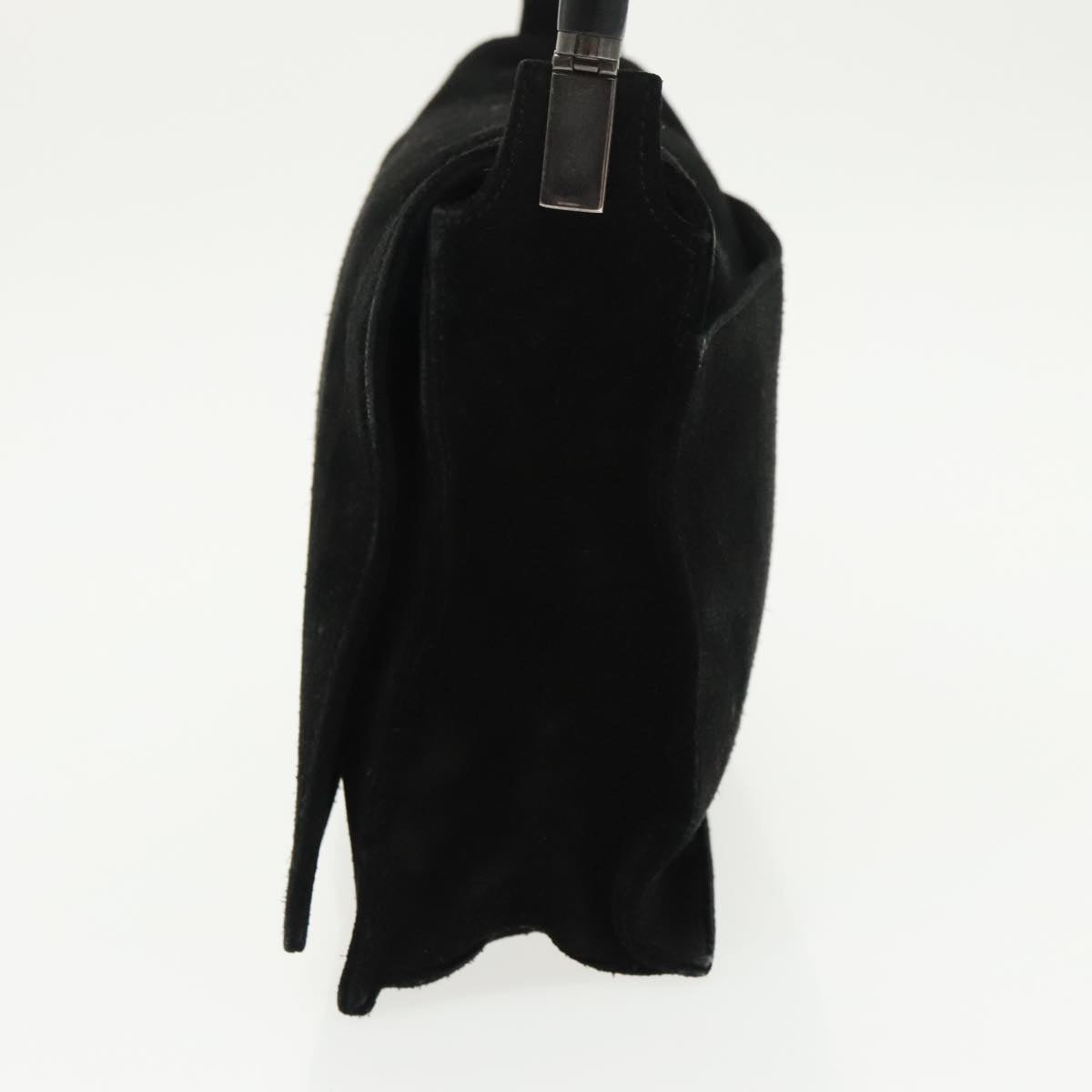 GUCCI Bamboo Shoulder Bag Suede Black 001 3239 ti2332