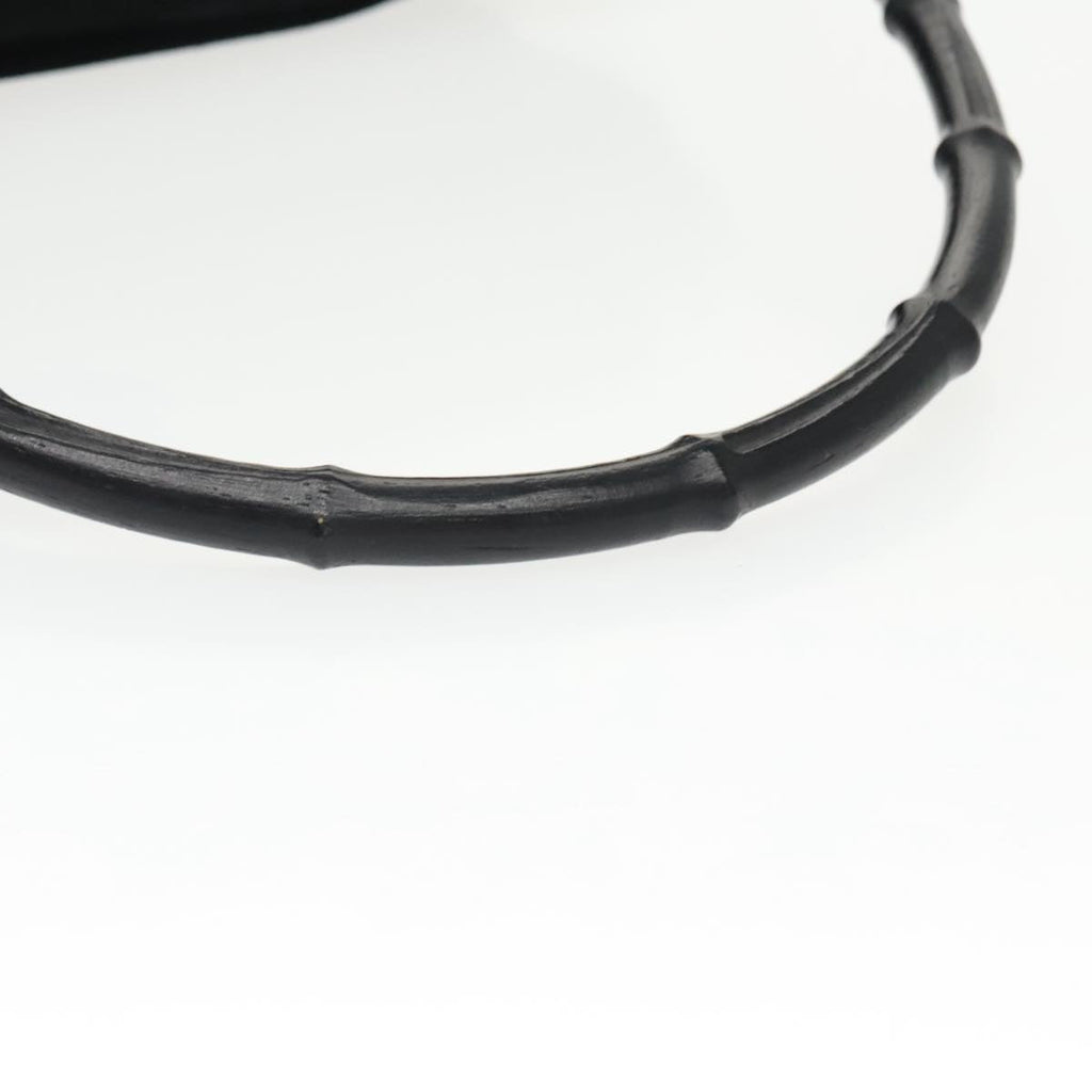 GUCCI Bamboo Shoulder Bag Suede Black 001 3239 ti2332