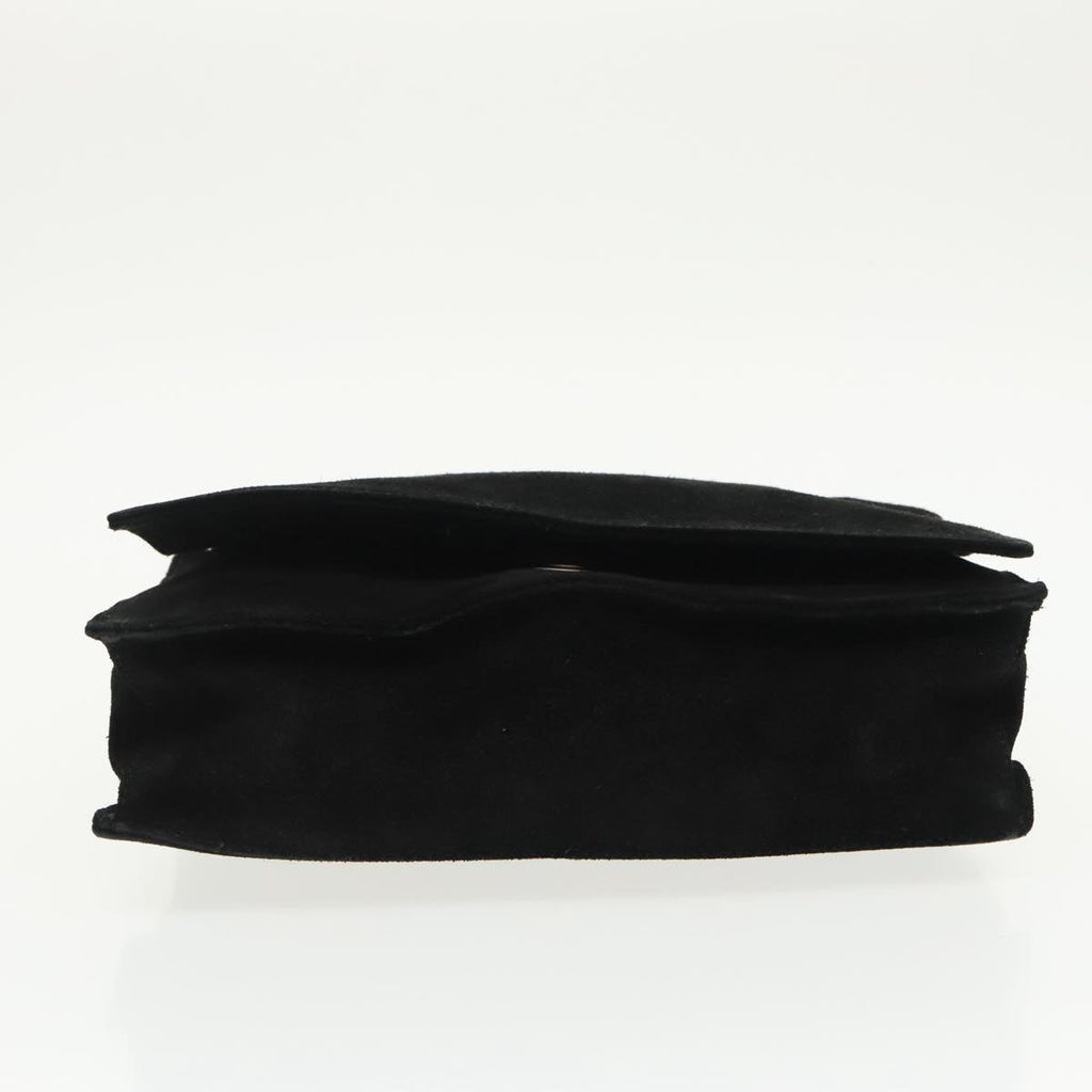 GUCCI Bamboo Shoulder Bag Suede Black 001 3239 ti2332