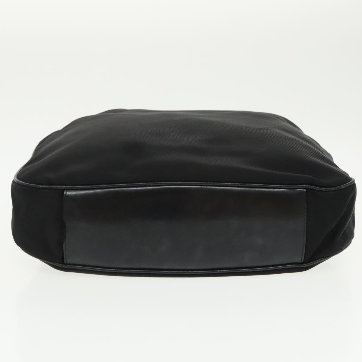 GUCCI Bamboo Hand Bag Nylon Leather 2way Black Silver ti2334