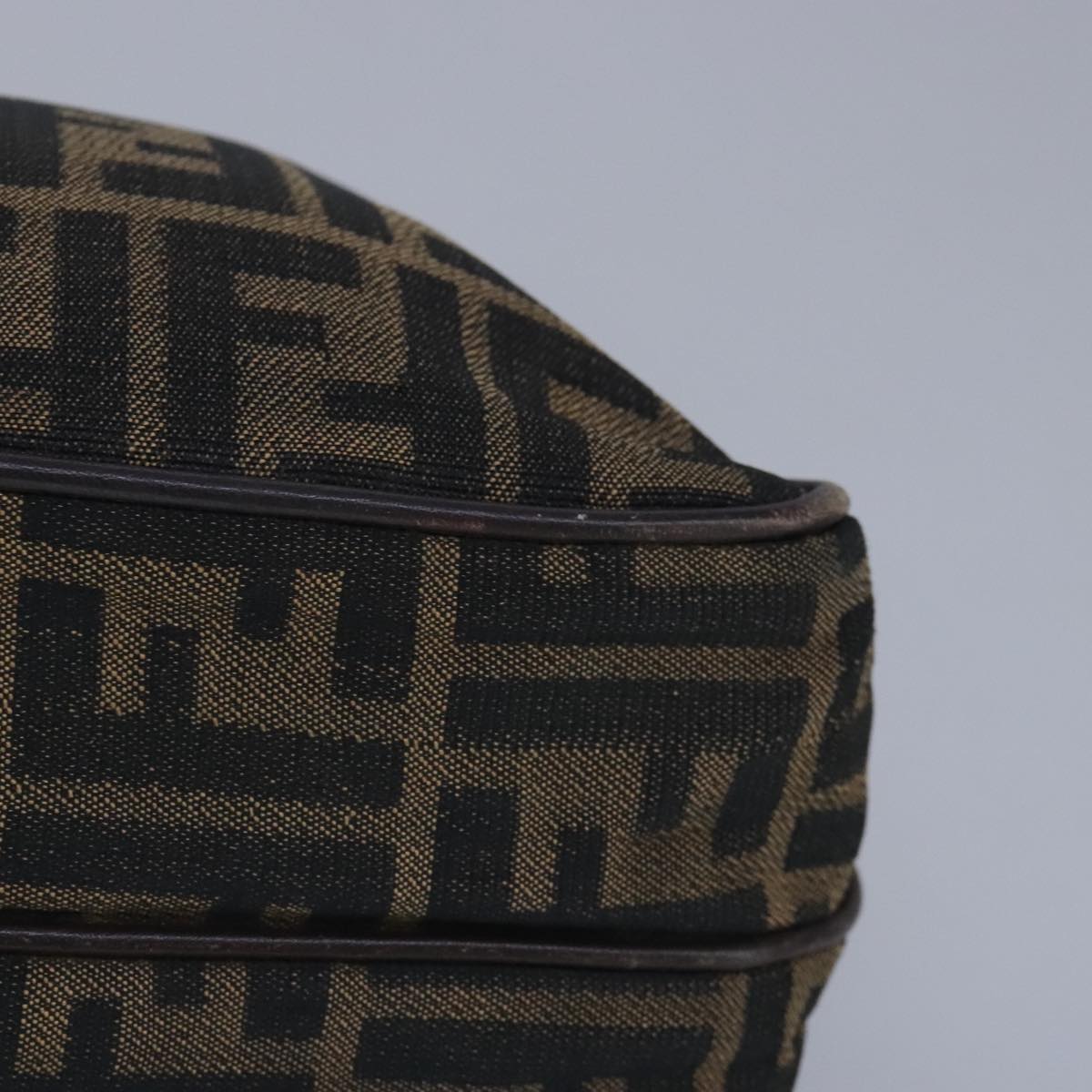 FENDI Zucca Canvas Shoulder Bag Canvas Brown ti2335