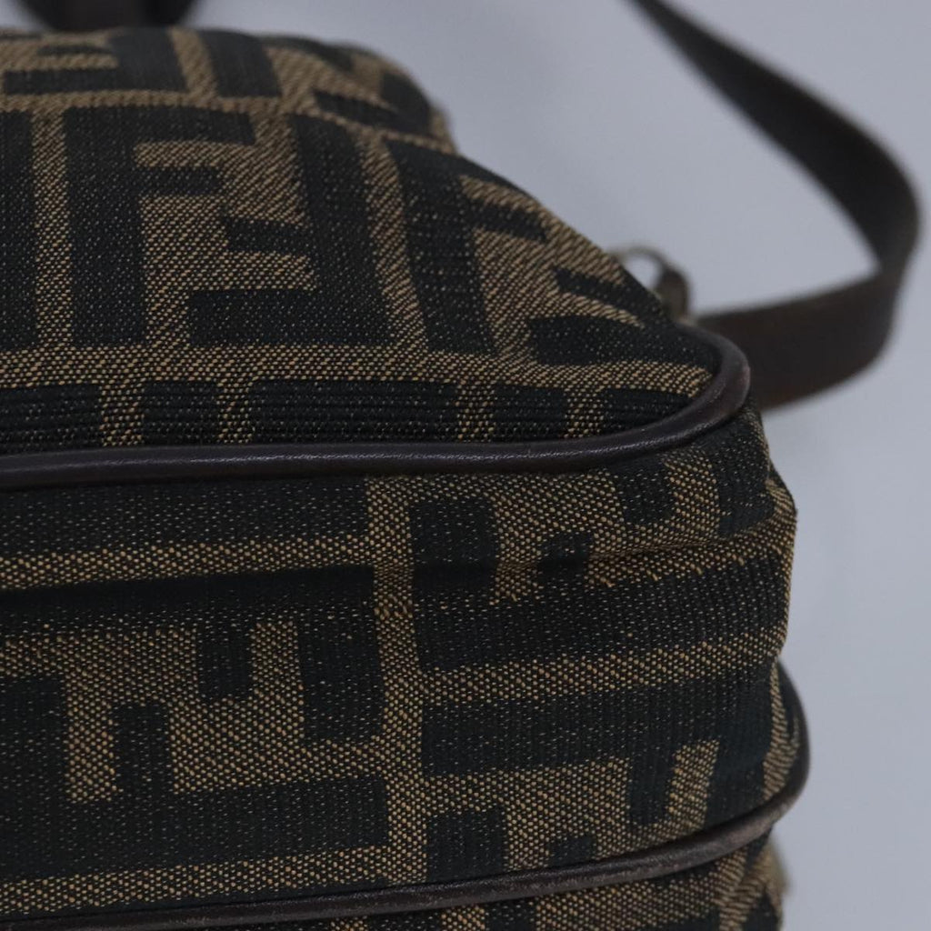 FENDI Zucca Canvas Shoulder Bag Canvas Brown ti2335