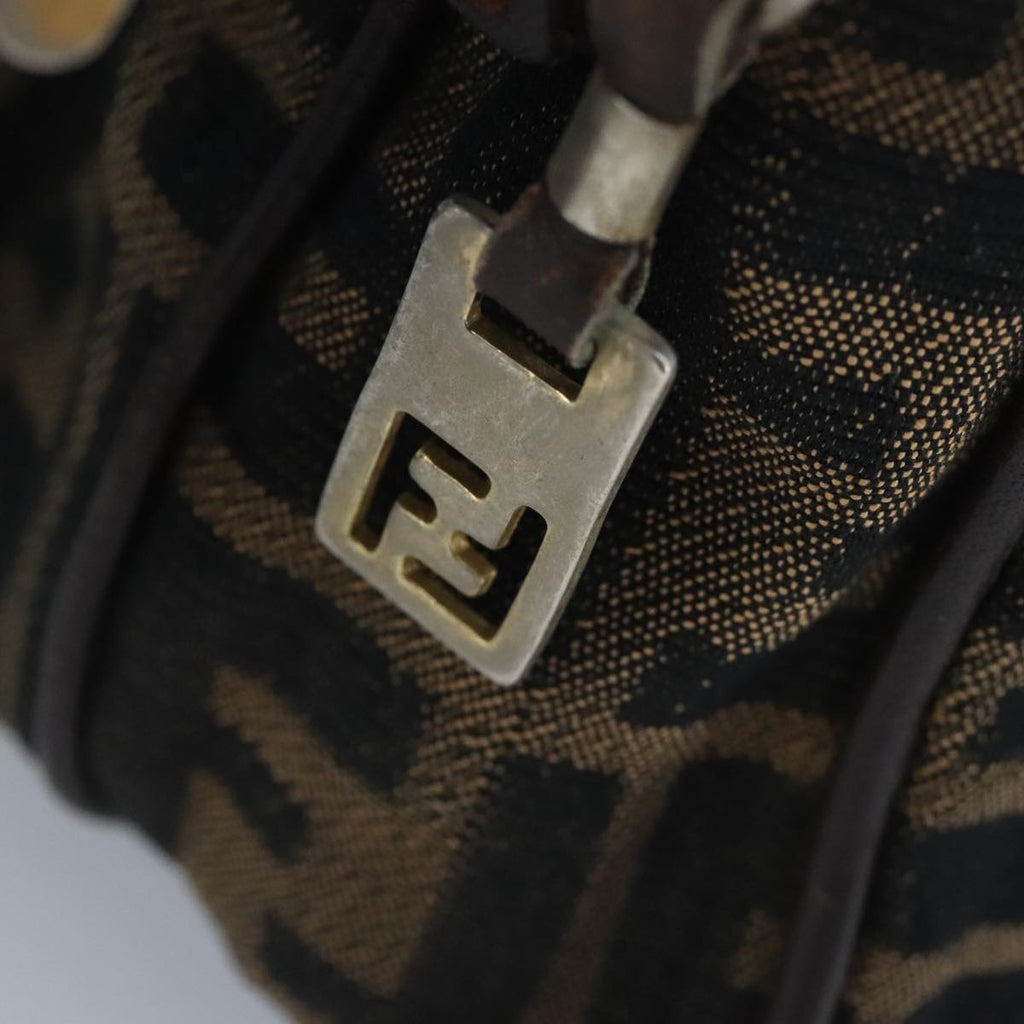 FENDI Zucca Canvas Shoulder Bag Canvas Brown ti2335