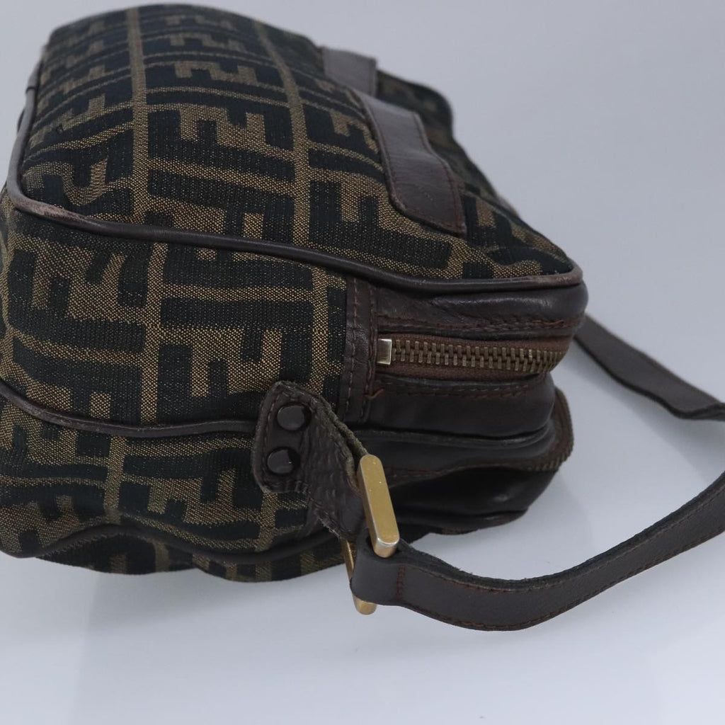 FENDI Zucca Canvas Shoulder Bag Canvas Brown ti2335
