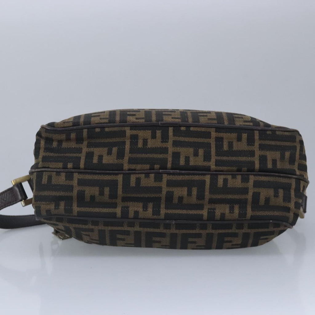 FENDI Zucca Canvas Shoulder Bag Canvas Brown ti2335