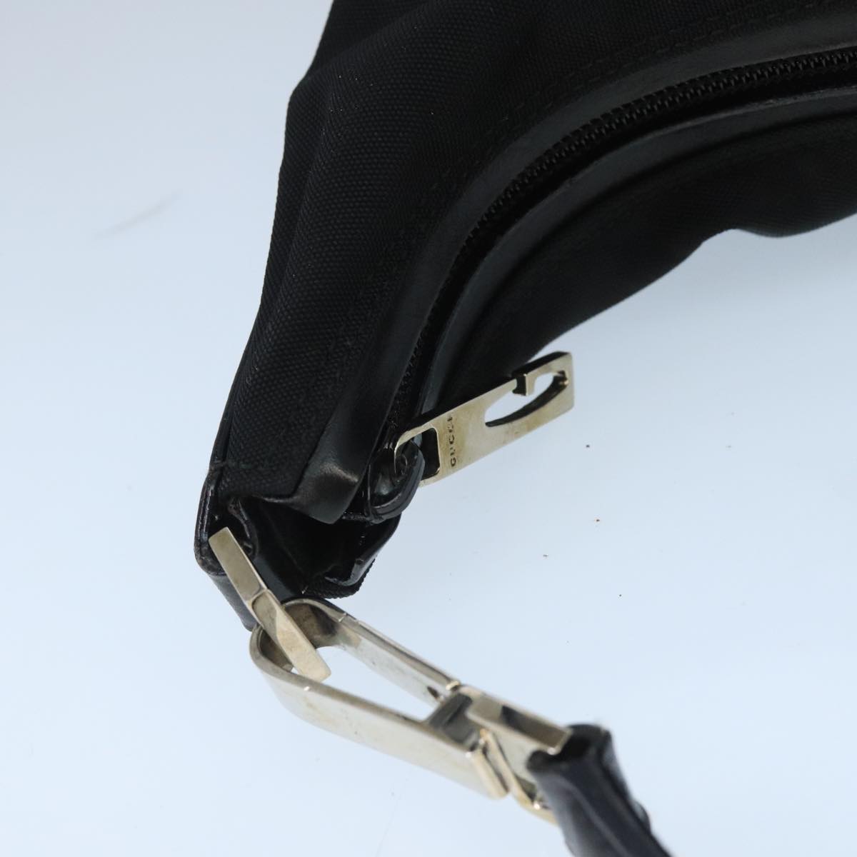 GUCCI Shoulder Bag Nylon Black Silver 001 1955 ti2338