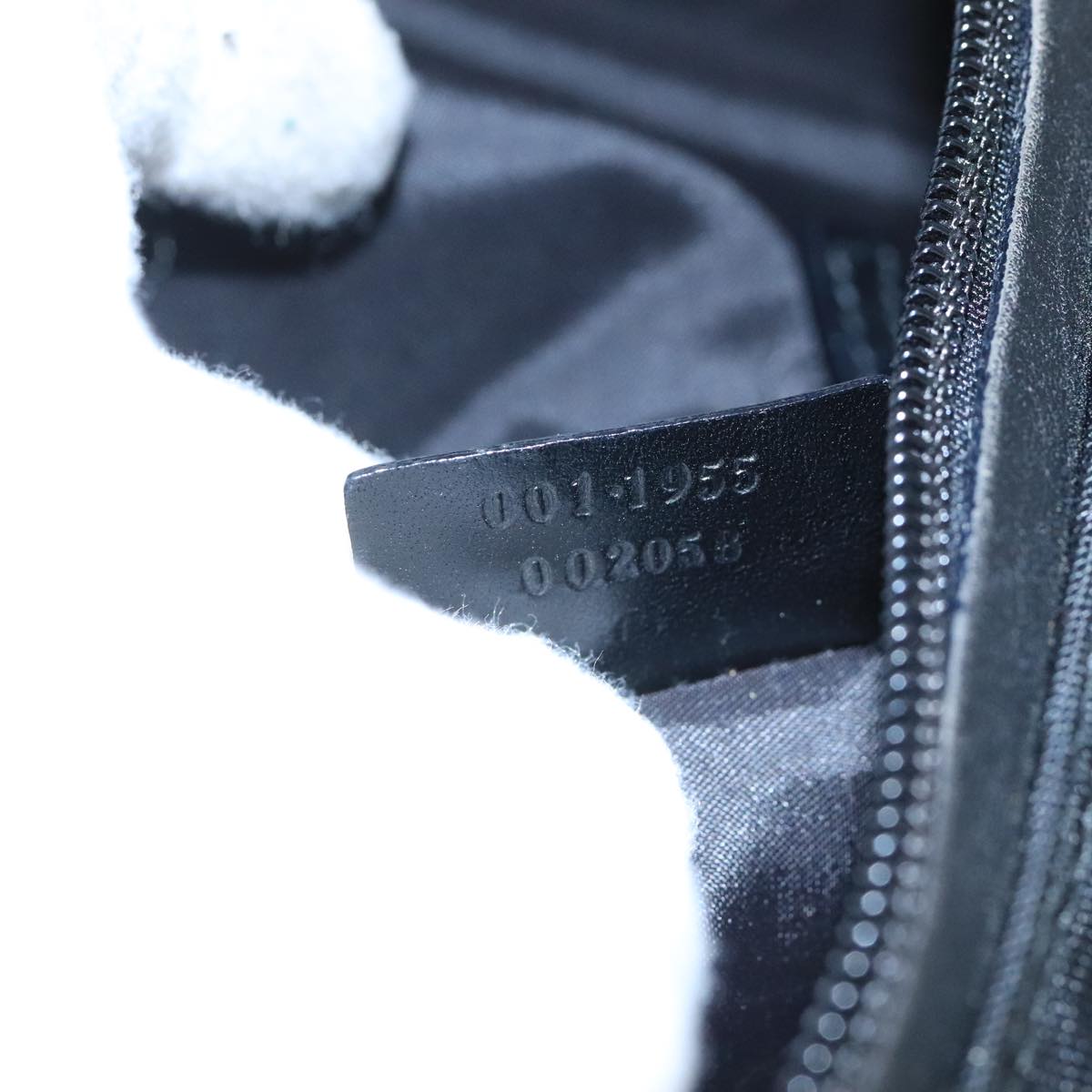 GUCCI Shoulder Bag Nylon Black Silver 001 1955 ti2338