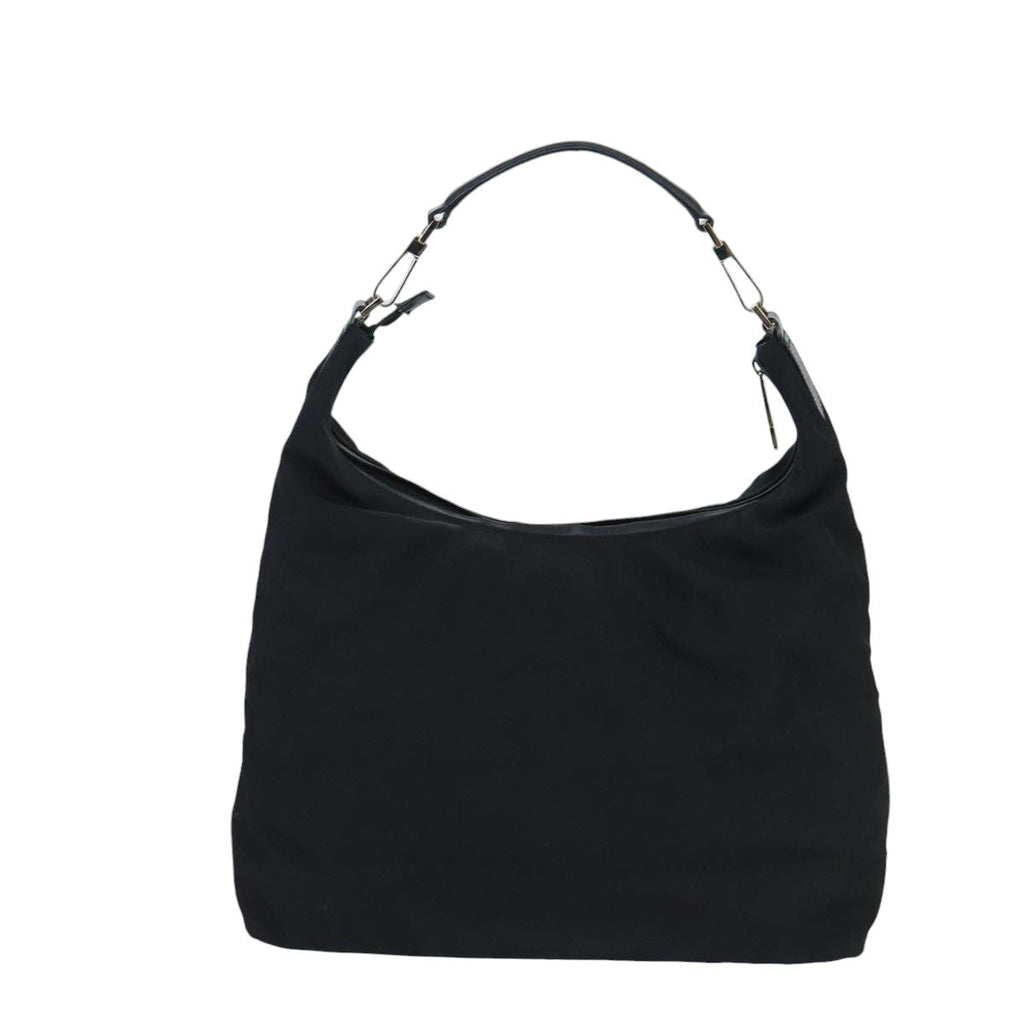 GUCCI Shoulder Bag Nylon Black Silver 001 1955 ti2338