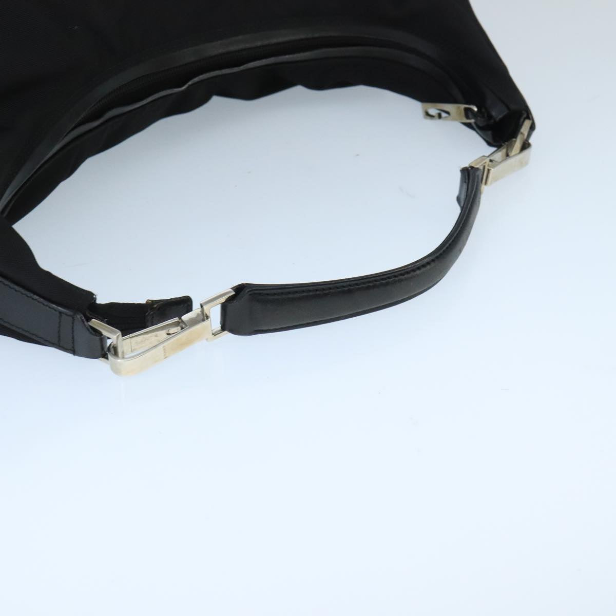 GUCCI Shoulder Bag Nylon Black Silver 001 1955 ti2338
