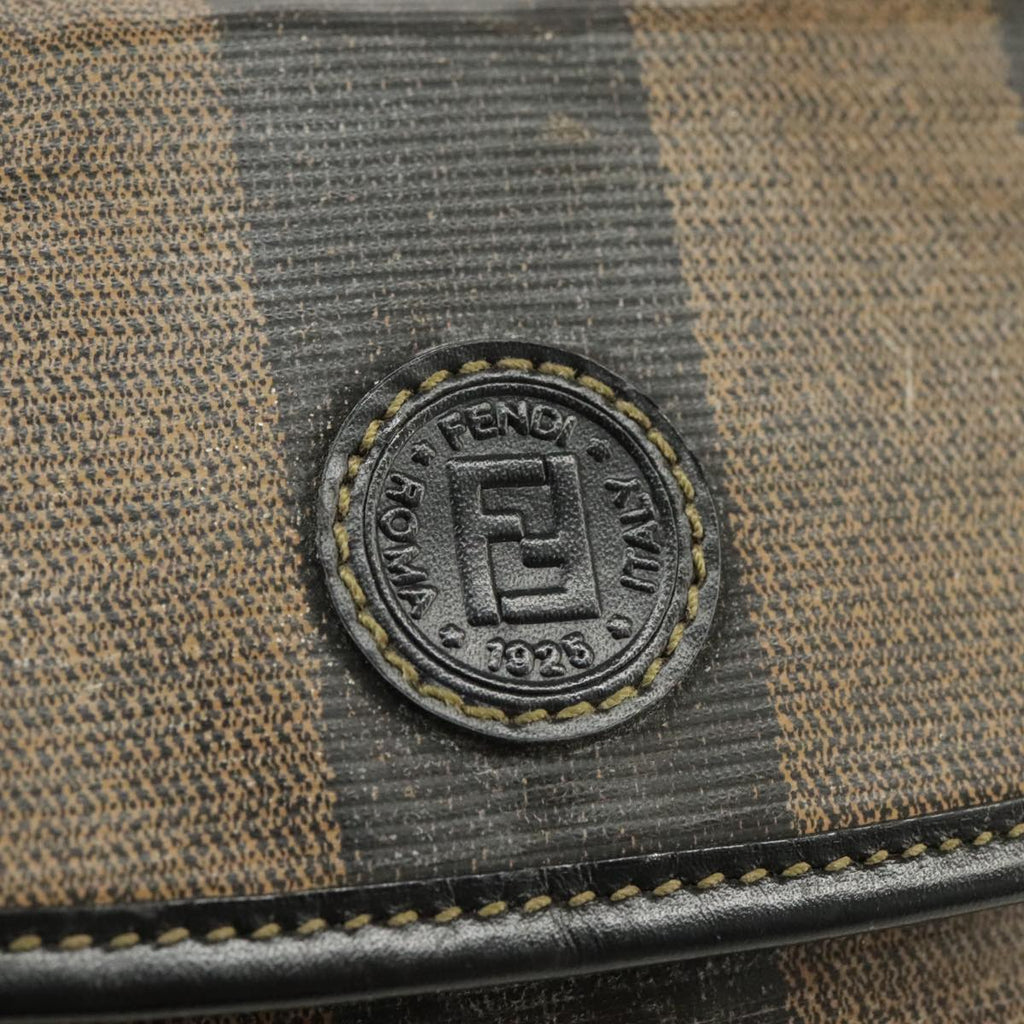 FENDI Pecan Canvas Shoulder Bag Coated Canvas Brown ti2352