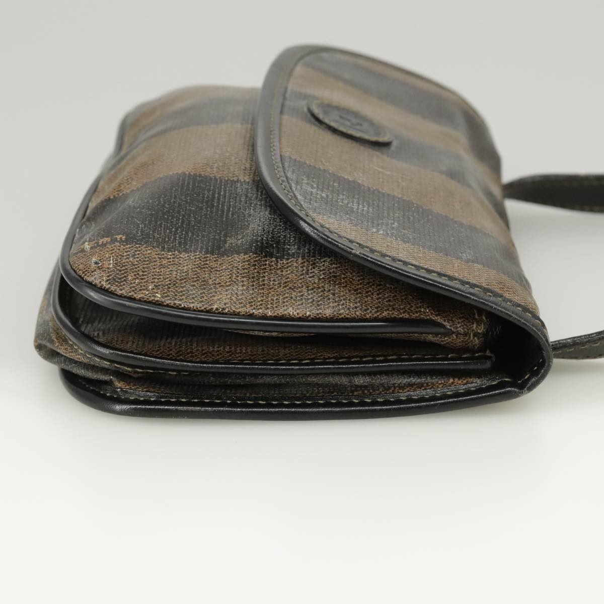 FENDI Pecan Canvas Shoulder Bag Coated Canvas Brown ti2352