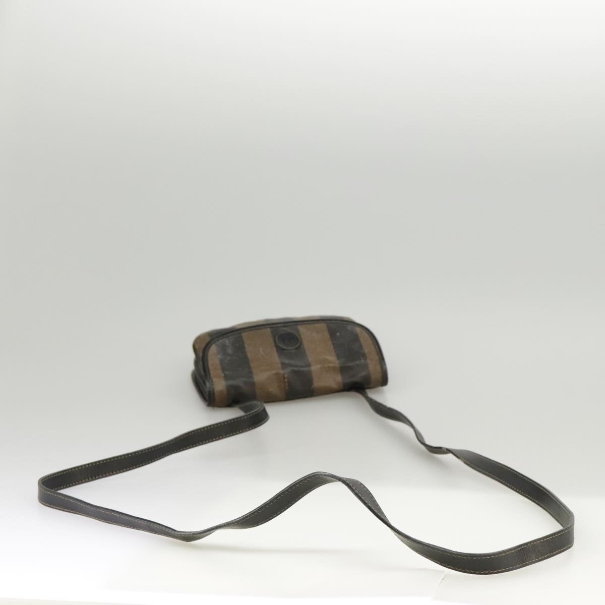 FENDI Pecan Canvas Shoulder Bag Coated Canvas Brown ti2352