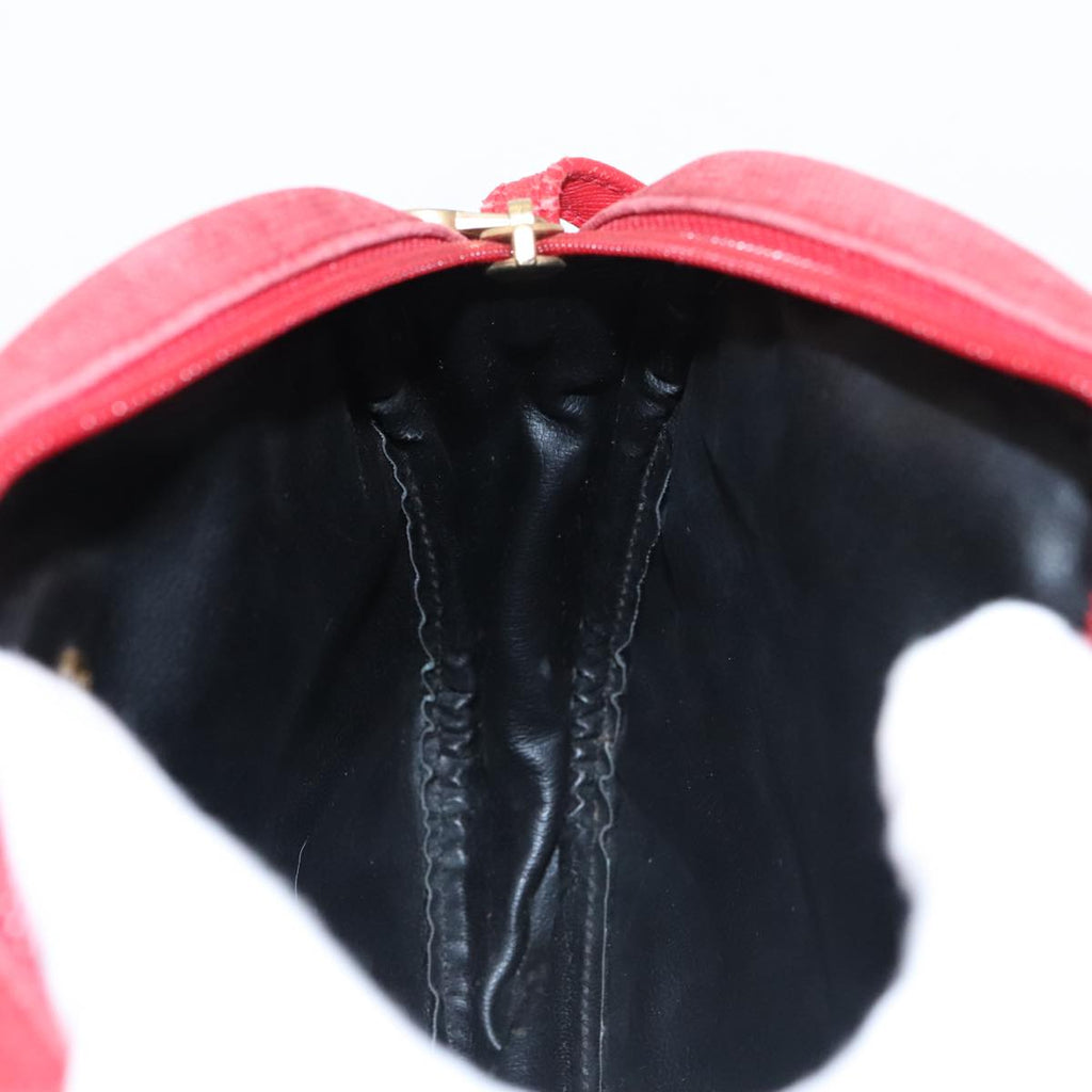FENDI Zucchino Canvas Shoulder Bag Coated Canvas Red ti2358