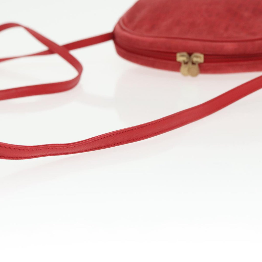 FENDI Zucchino Canvas Shoulder Bag Coated Canvas Red ti2358