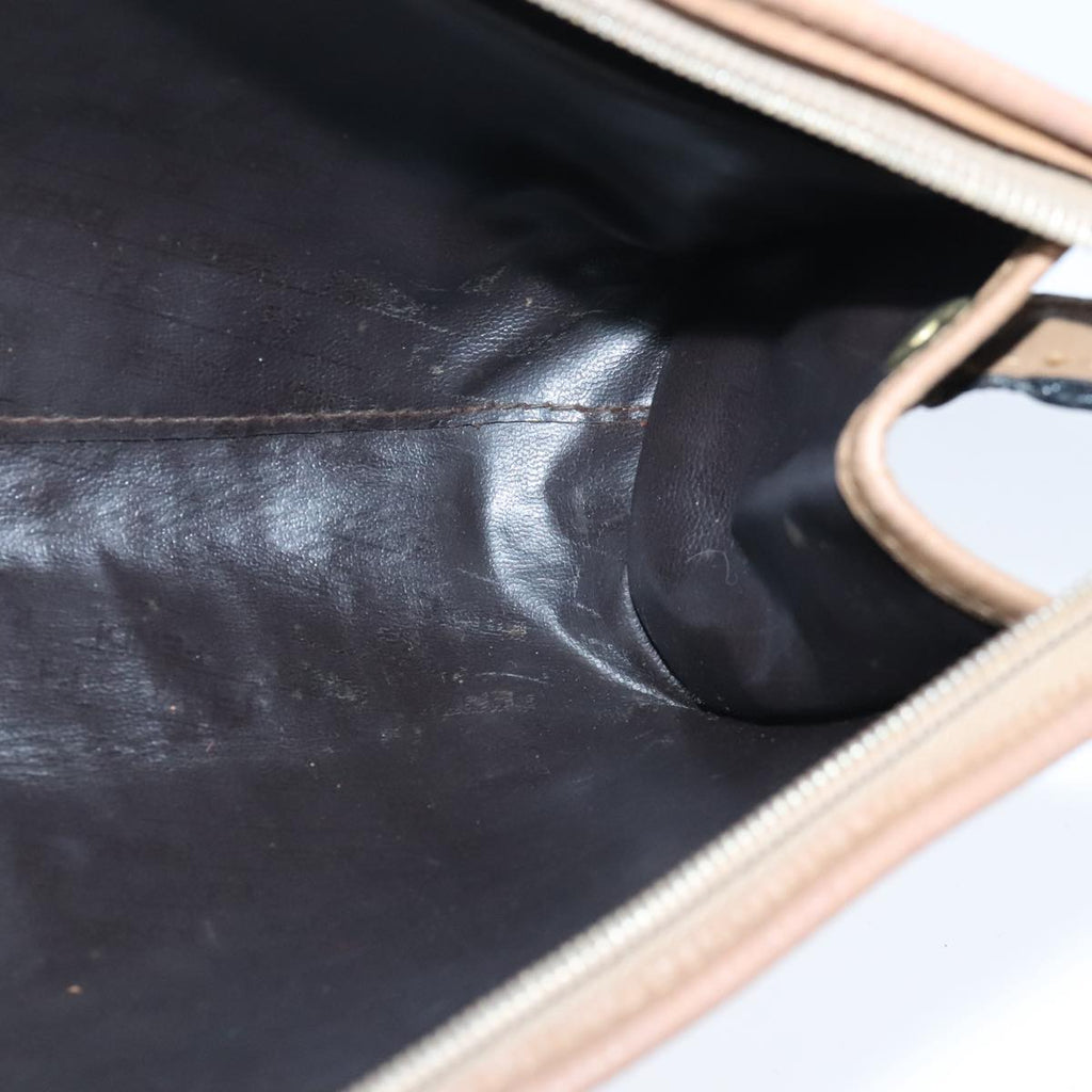 FENDI Zucchino Canvas Clutch Bag Coated Canvas Brown ti2364