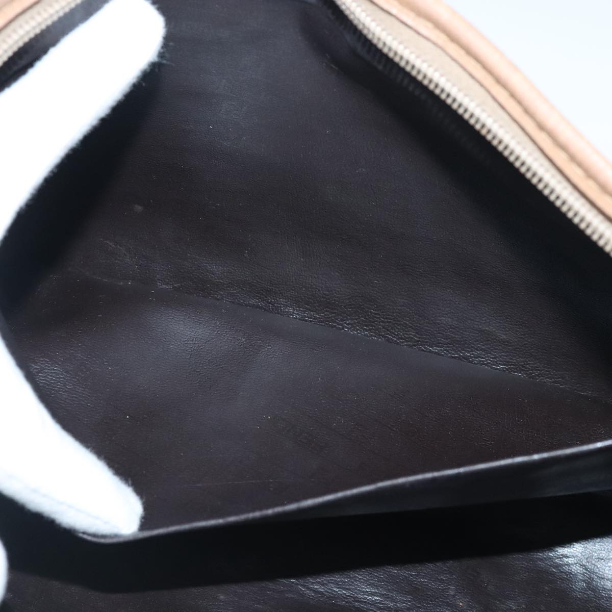 FENDI Zucchino Canvas Clutch Bag Coated Canvas Brown ti2364