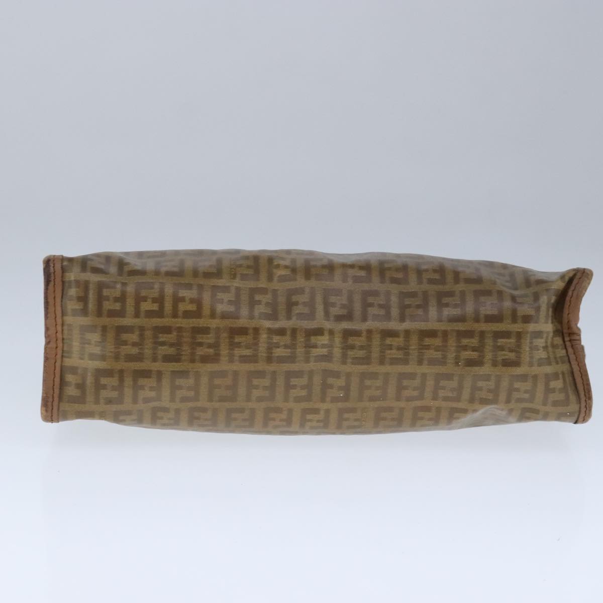 FENDI Zucchino Canvas Clutch Bag Coated Canvas Brown ti2364