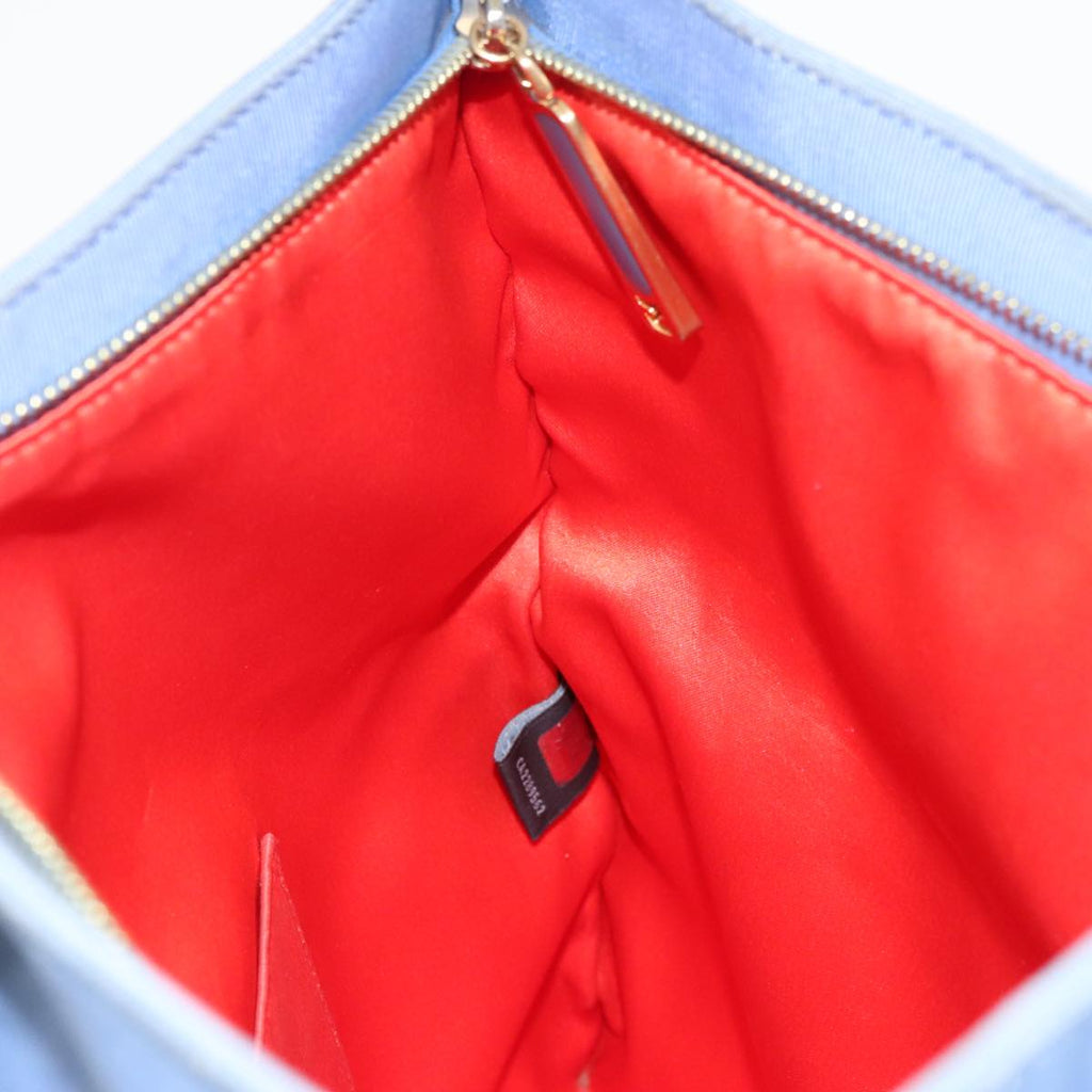 FENDI Zucca Canvas Clutch Bag Blue Gold ti2369