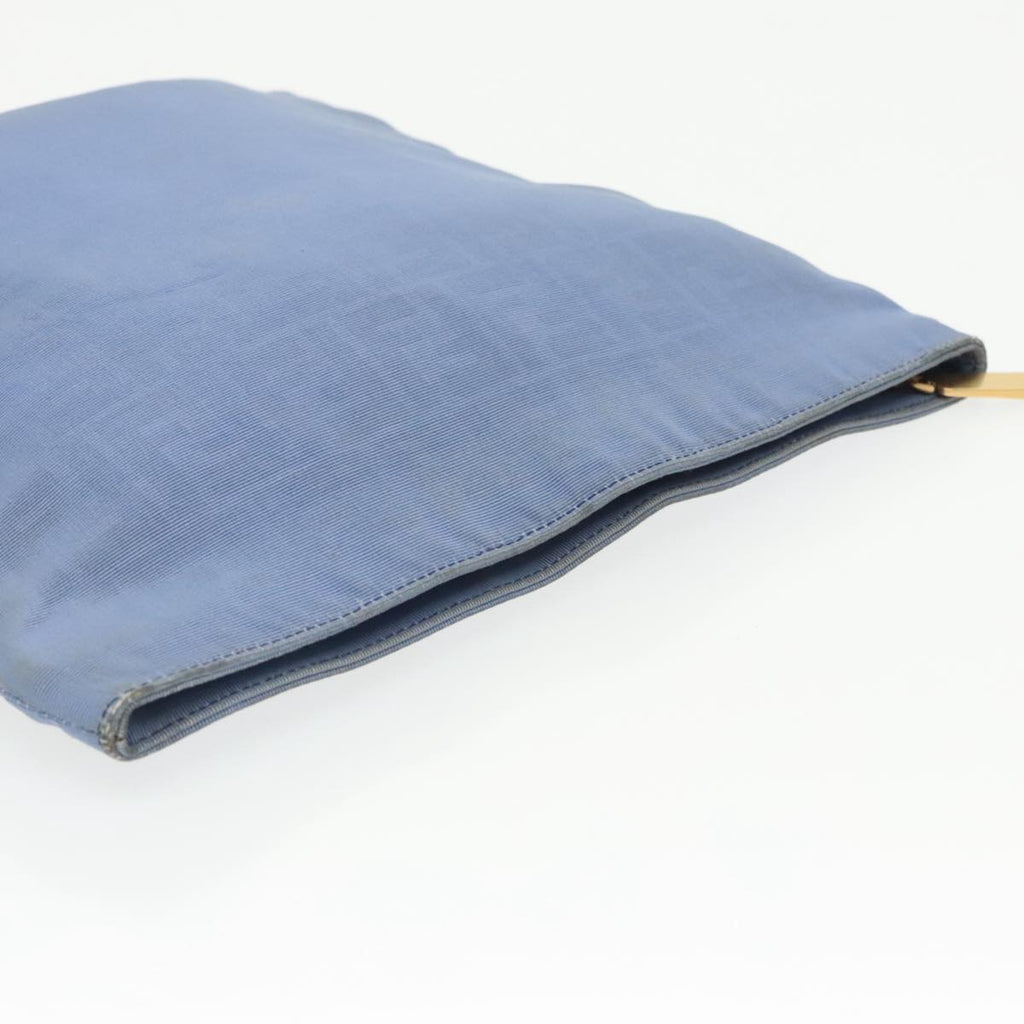 FENDI Zucca Canvas Clutch Bag Blue Gold ti2369