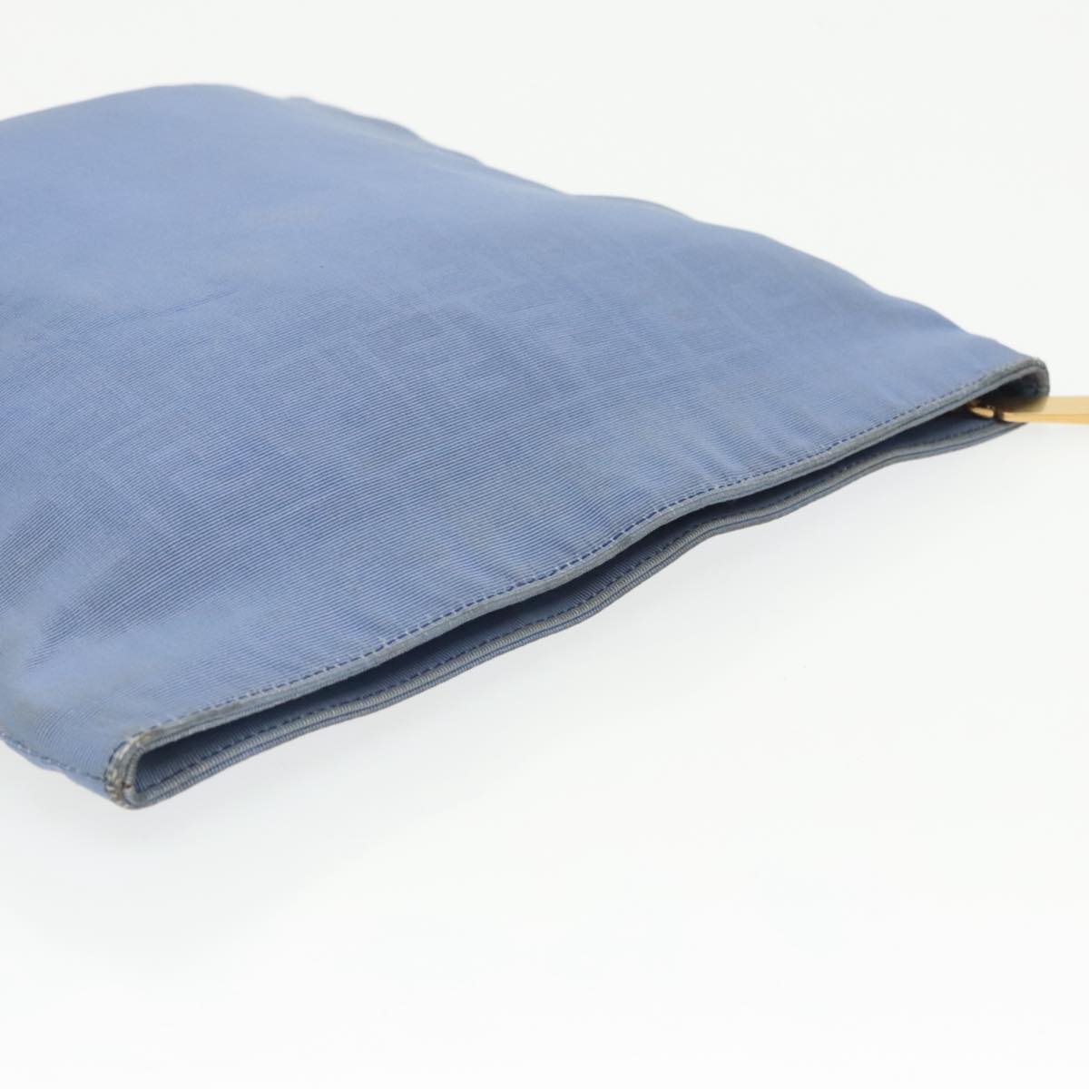 FENDI Zucca Canvas Clutch Bag Blue Gold ti2369