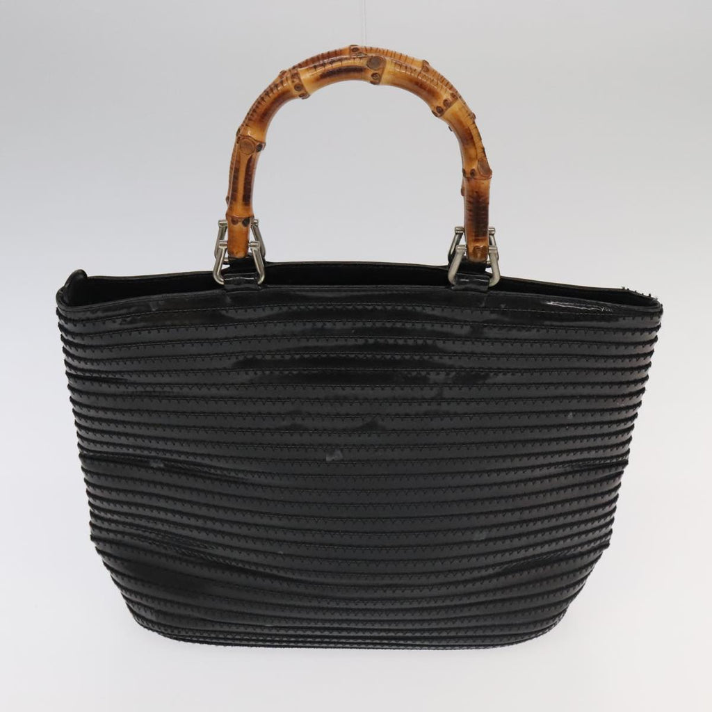 GUCCI Bamboo Shoulder Bag Nylon Suede 3Set Black ti2375