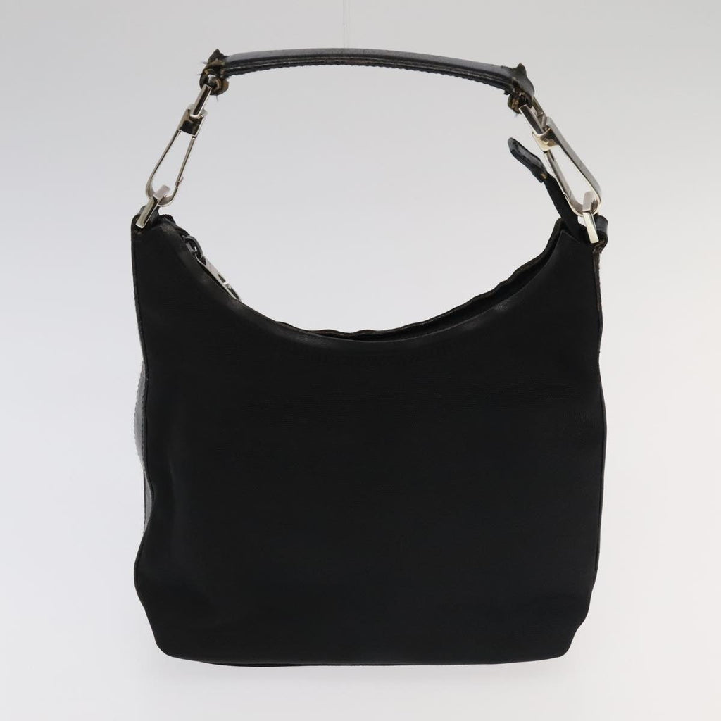GUCCI Bamboo Shoulder Bag Nylon Suede 3Set Black ti2375