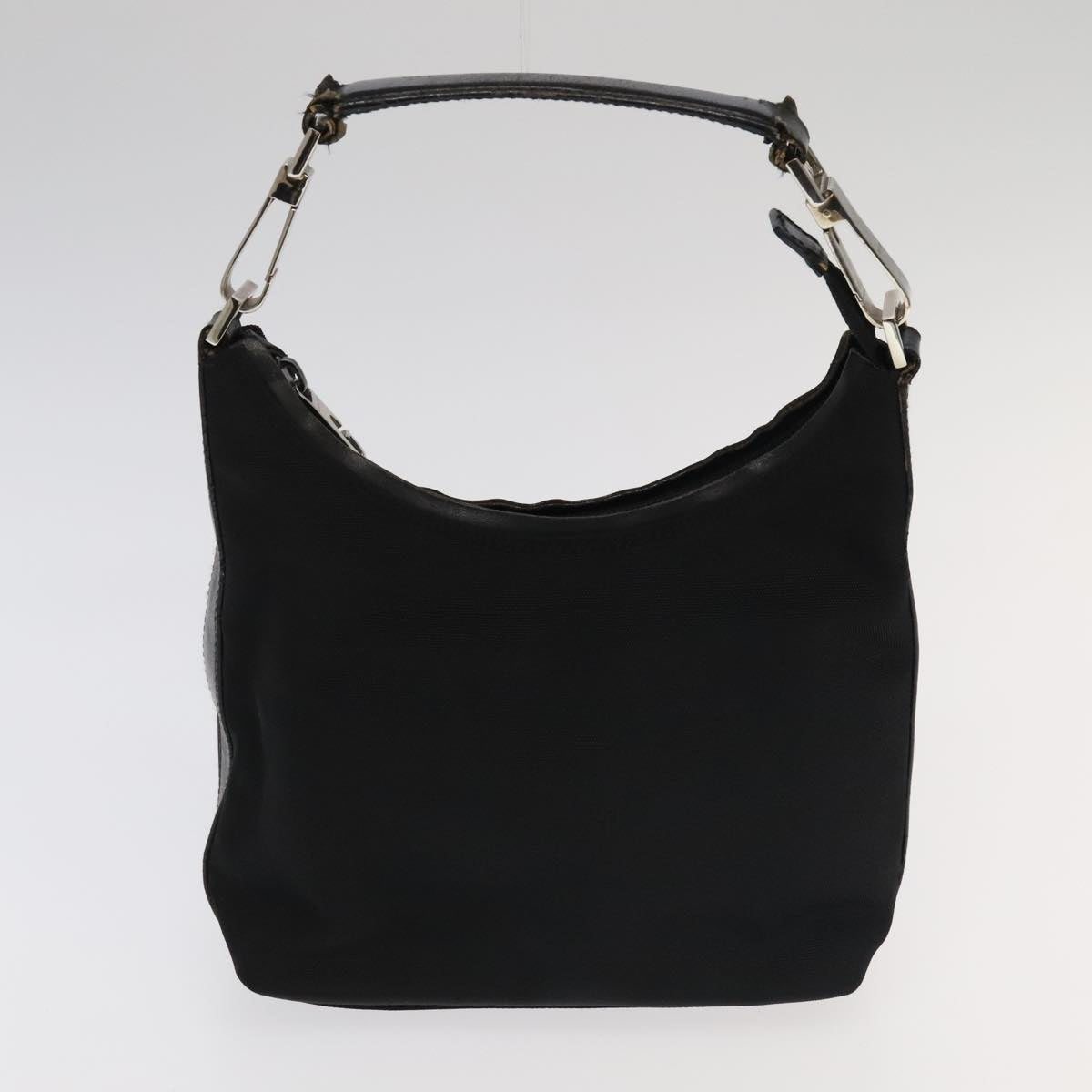 GUCCI Bamboo Shoulder Bag Nylon Suede 3Set Black ti2375