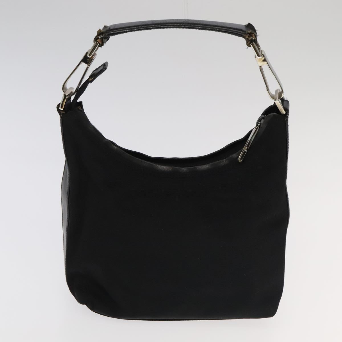GUCCI Bamboo Shoulder Bag Nylon Suede 3Set Black ti2375