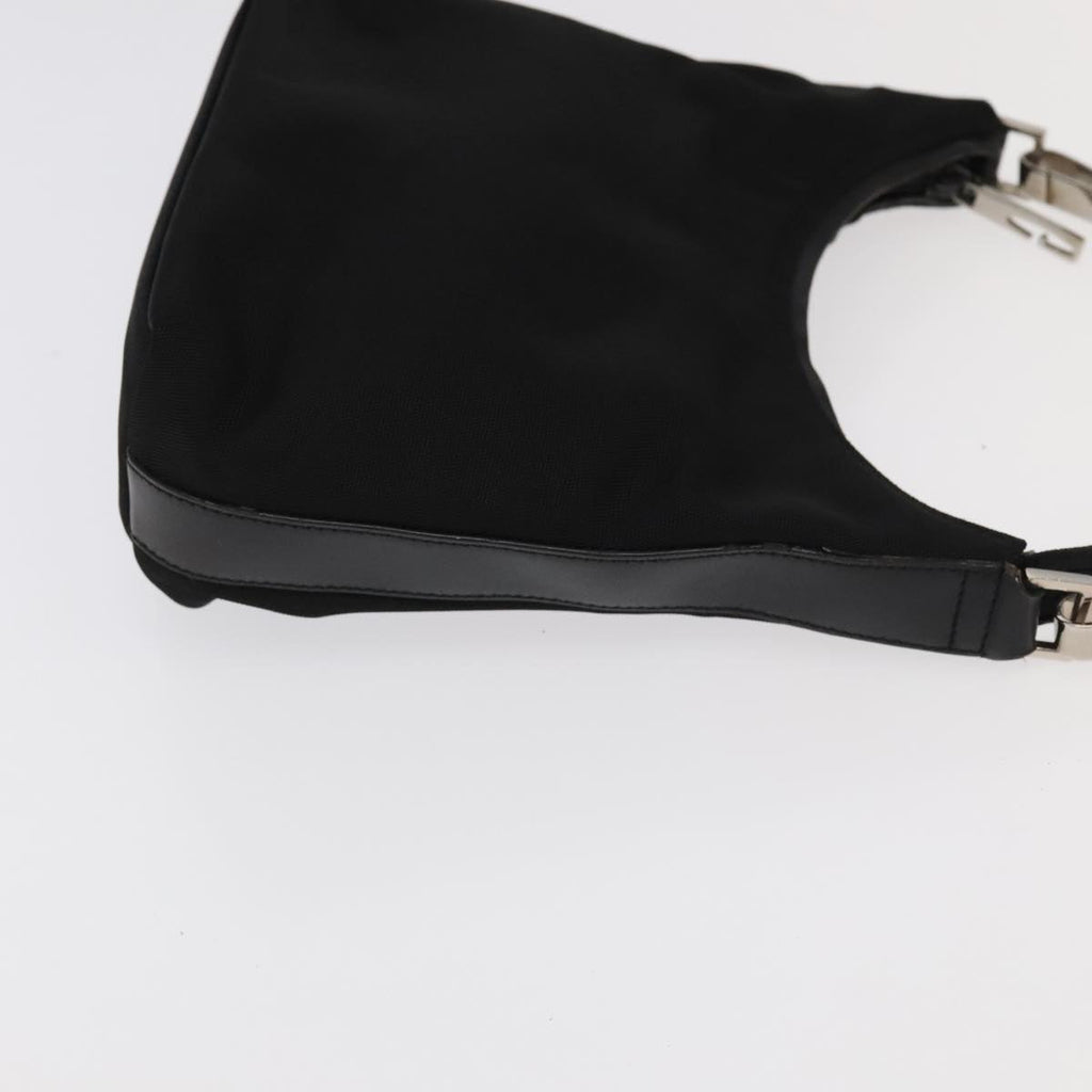GUCCI Bamboo Shoulder Bag Nylon Suede 3Set Black ti2375