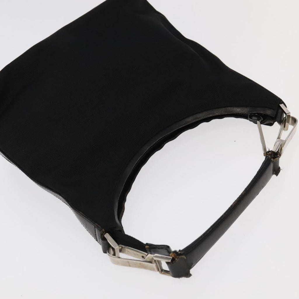 GUCCI Bamboo Shoulder Bag Nylon Suede 3Set Black ti2375