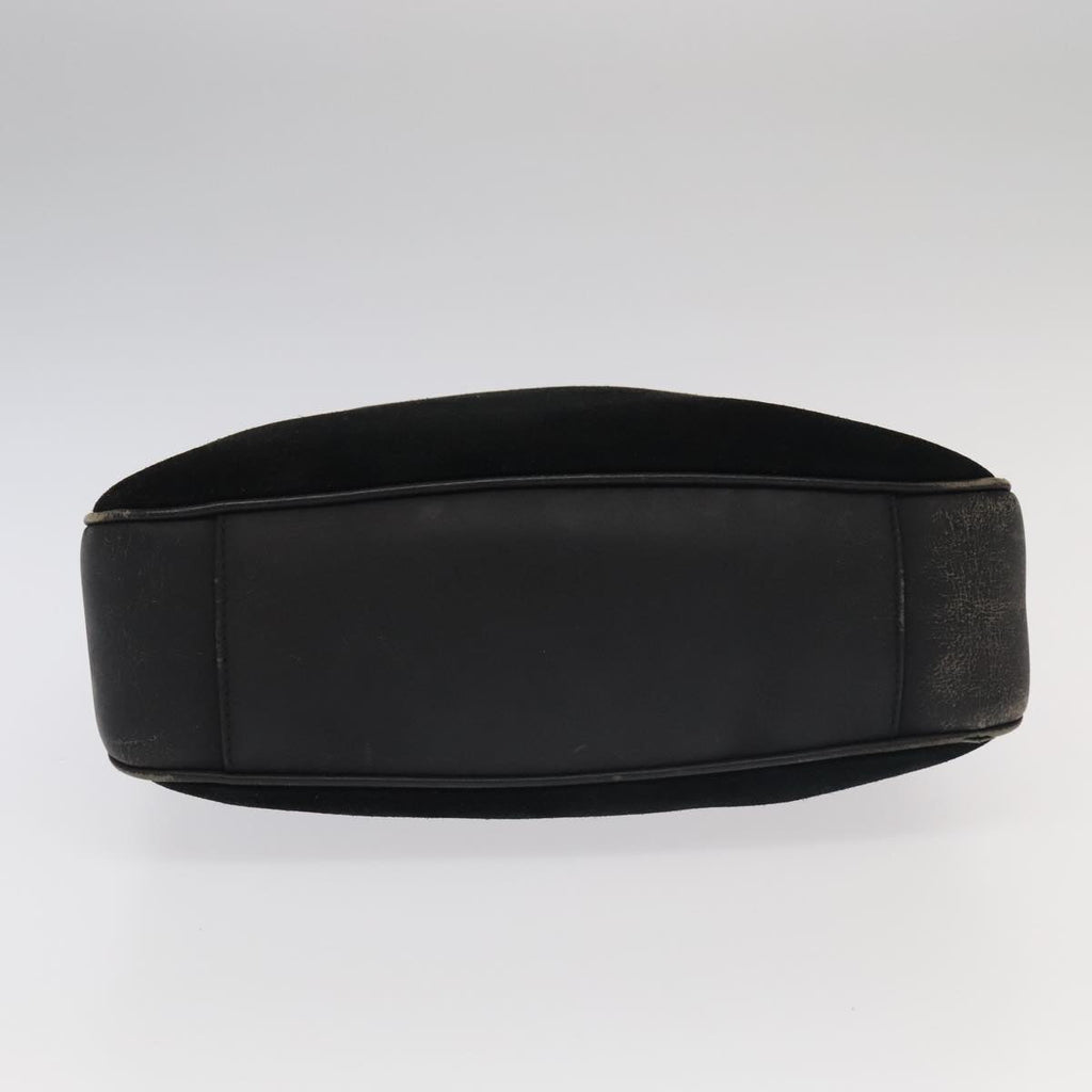 GUCCI Bamboo Shoulder Bag Nylon Suede 3Set Black ti2375