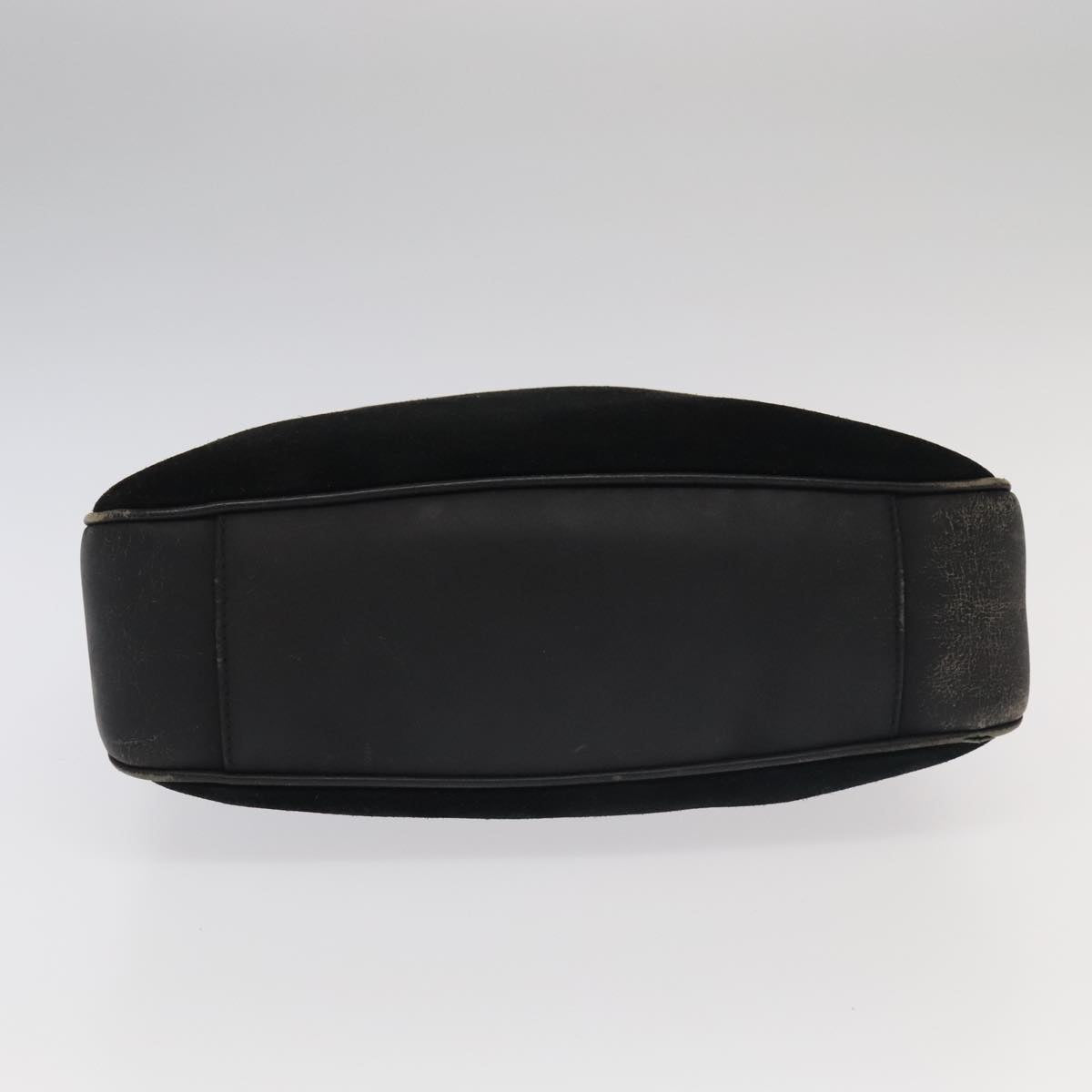 GUCCI Bamboo Shoulder Bag Nylon Suede 3Set Black ti2375