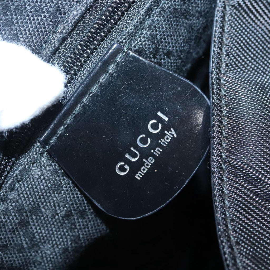 GUCCI Bamboo Hand Bag Nylon 2way Black Silver 001 2058 1577 5 ti2381