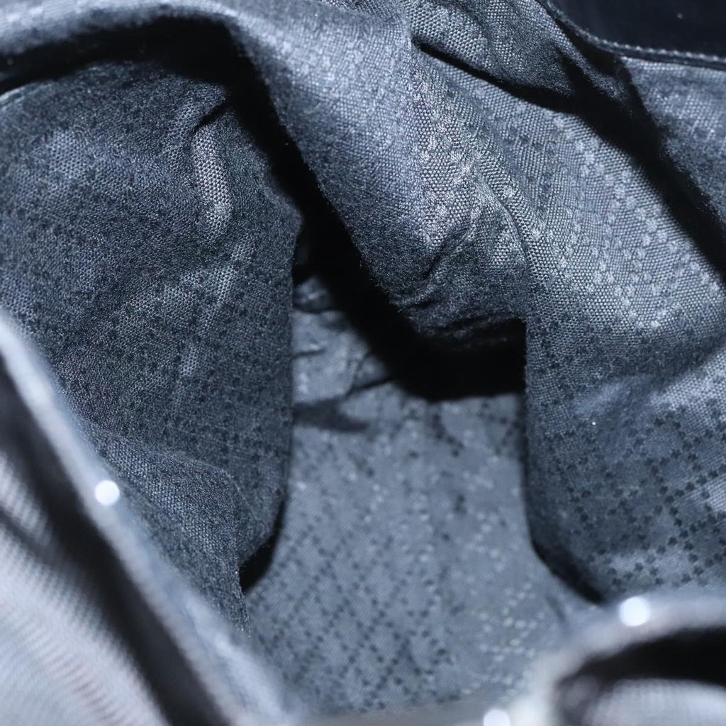GUCCI Bamboo Hand Bag Nylon 2way Black Silver 001 2058 1577 5 ti2381