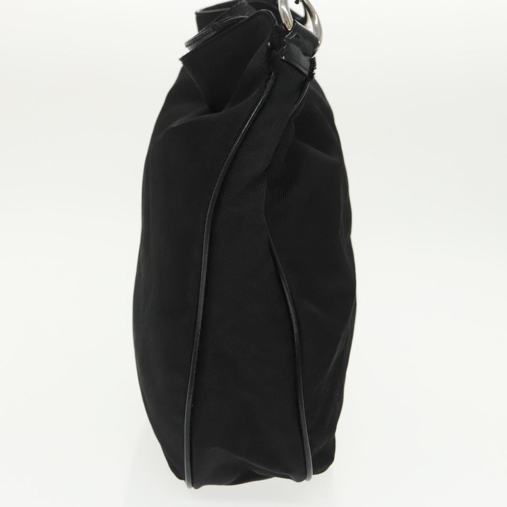 GUCCI Bamboo Hand Bag Nylon 2way Black Silver 001 2058 1577 5 ti2381