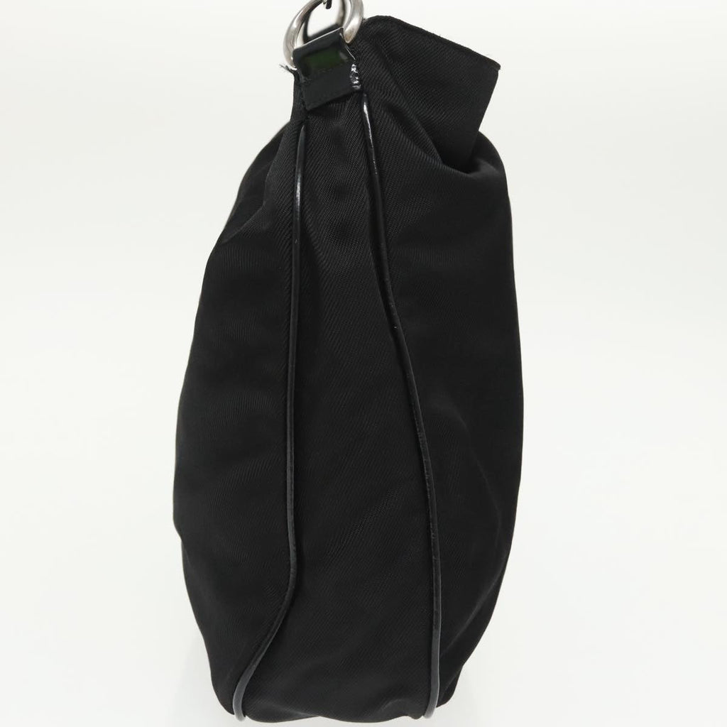 GUCCI Bamboo Hand Bag Nylon 2way Black Silver 001 2058 1577 5 ti2381