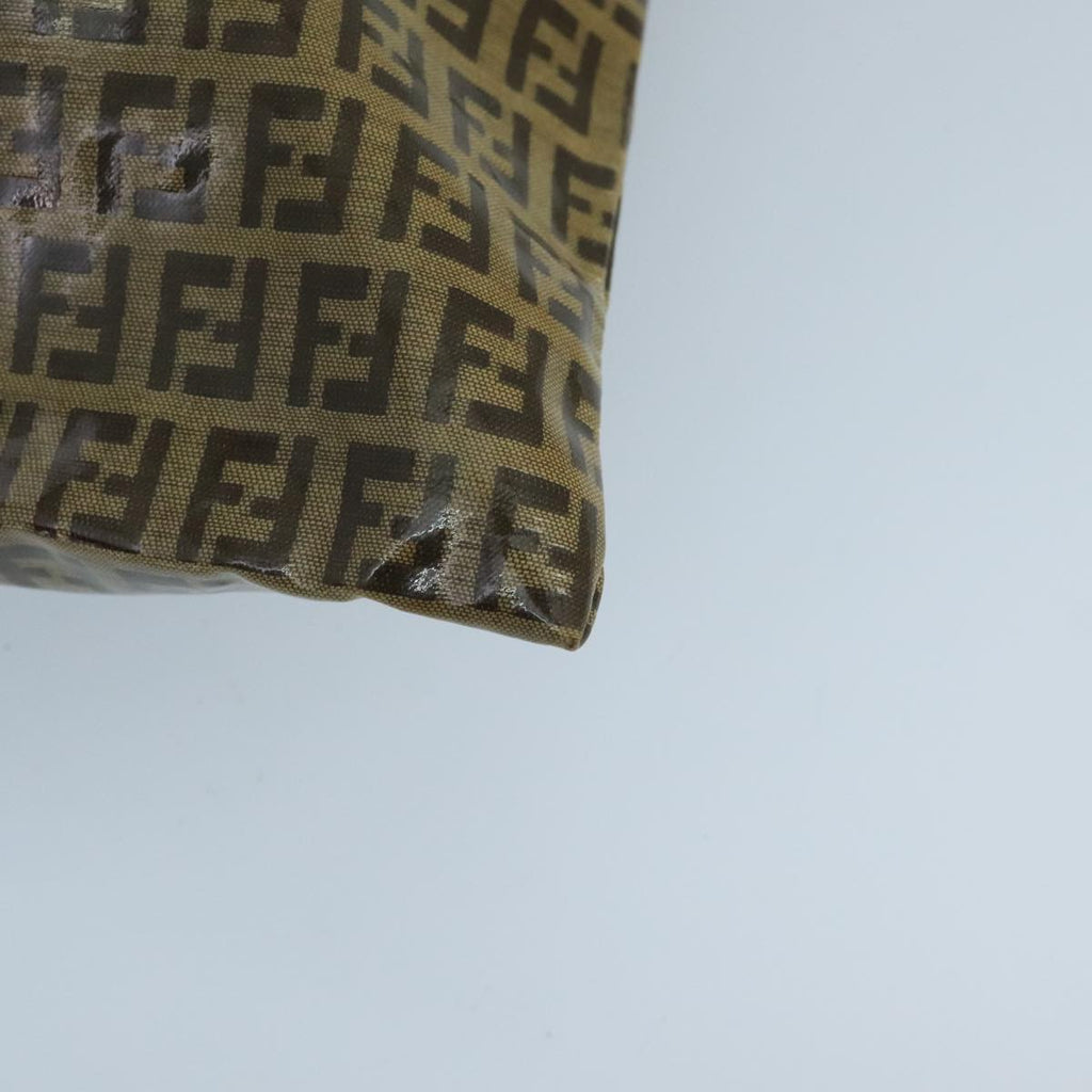 FENDI Zucchino Canvas Hand Bag Coated Canvas Brown ti2382