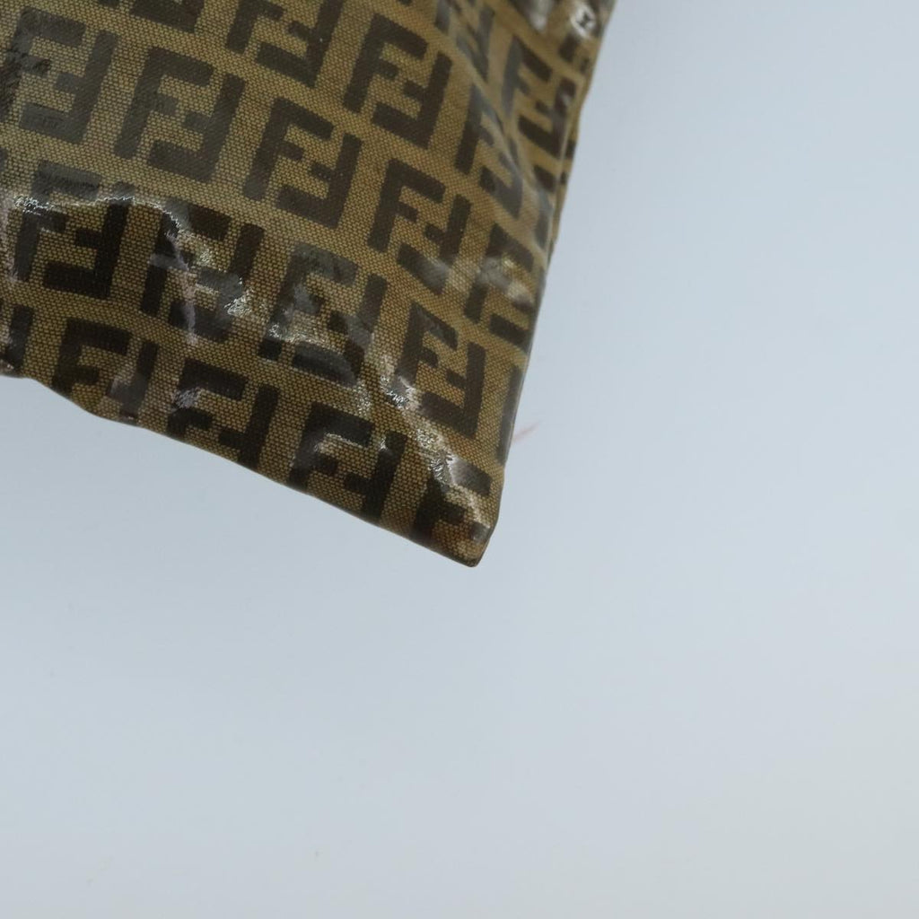 FENDI Zucchino Canvas Hand Bag Coated Canvas Brown ti2382