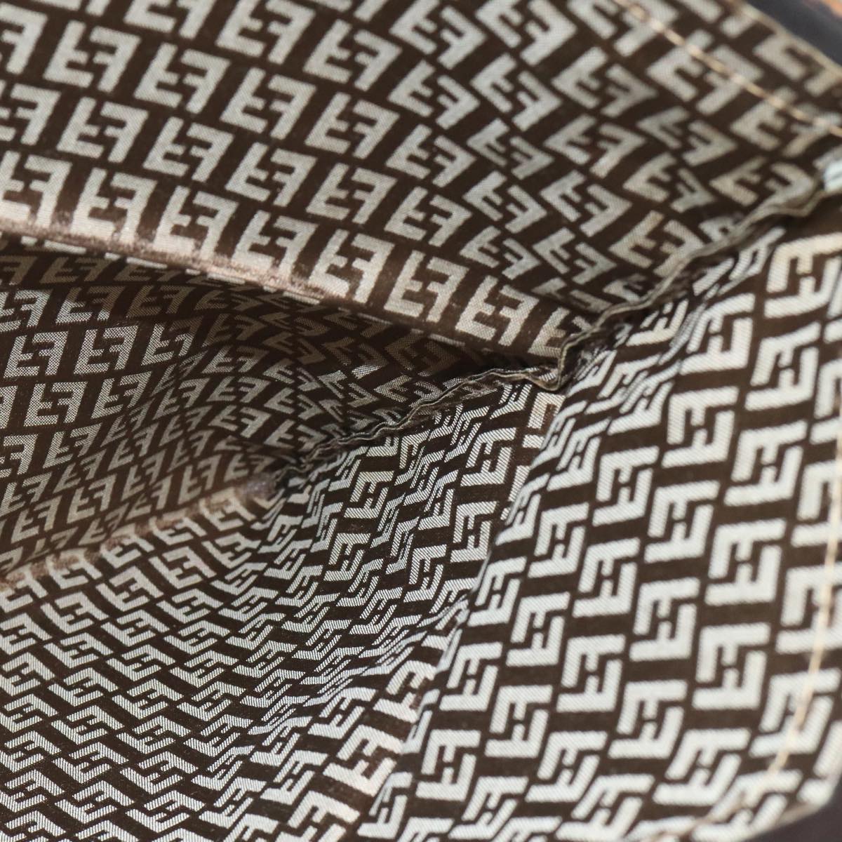 FENDI Zucchino Canvas Hand Bag Coated Canvas Brown ti2382