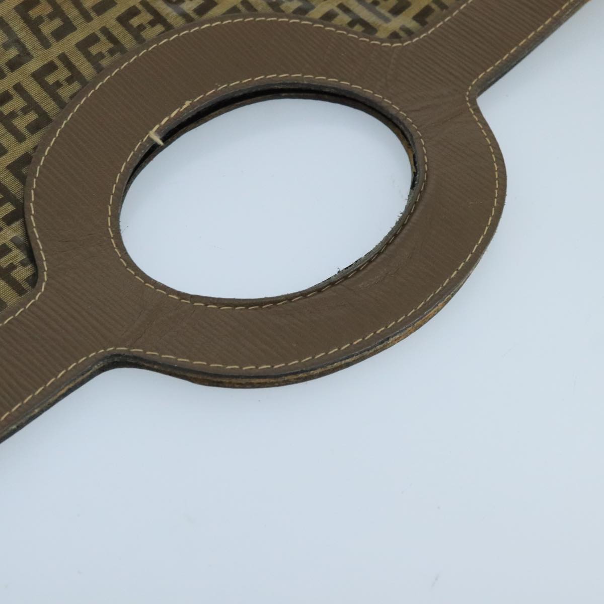 FENDI Zucchino Canvas Hand Bag Coated Canvas Brown ti2382