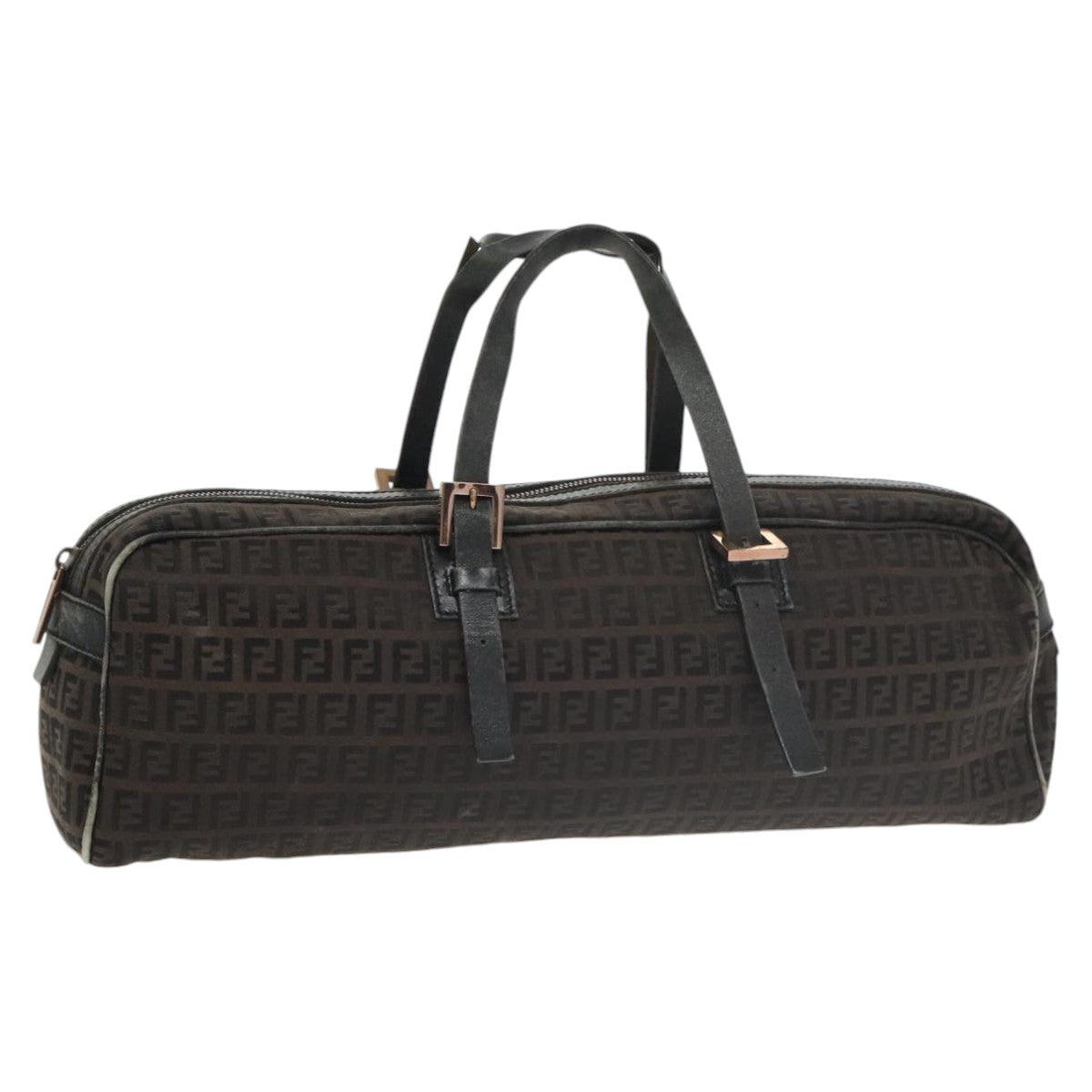 FENDI Zucchino Canvas Hand Bag Canvas Brown ti2386