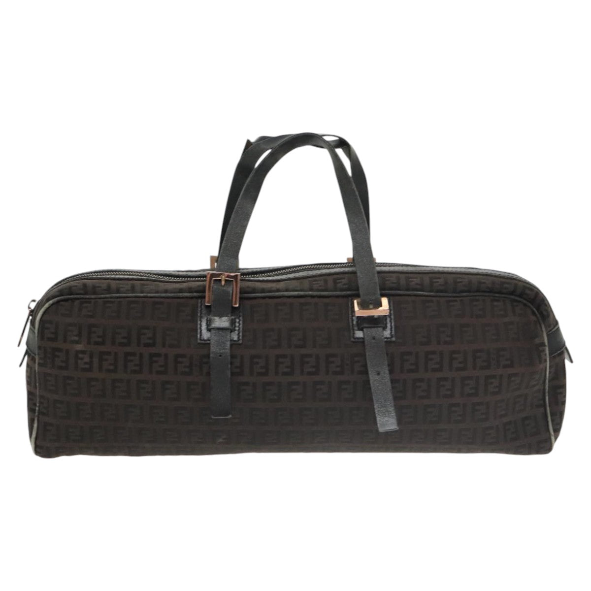FENDI Zucchino Canvas Hand Bag Canvas Brown ti2386